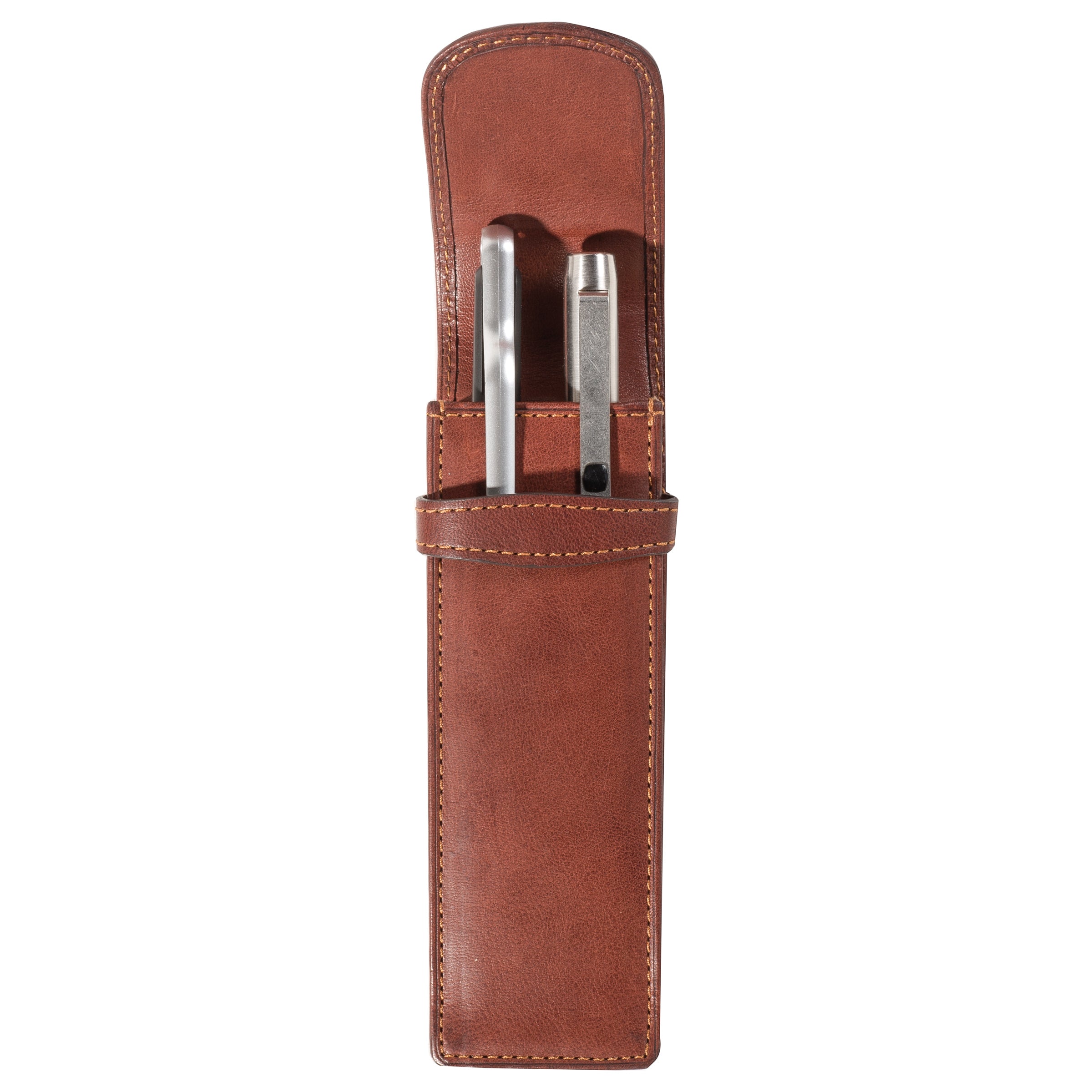 PENCIL CASE Dark Brown 2 pens
