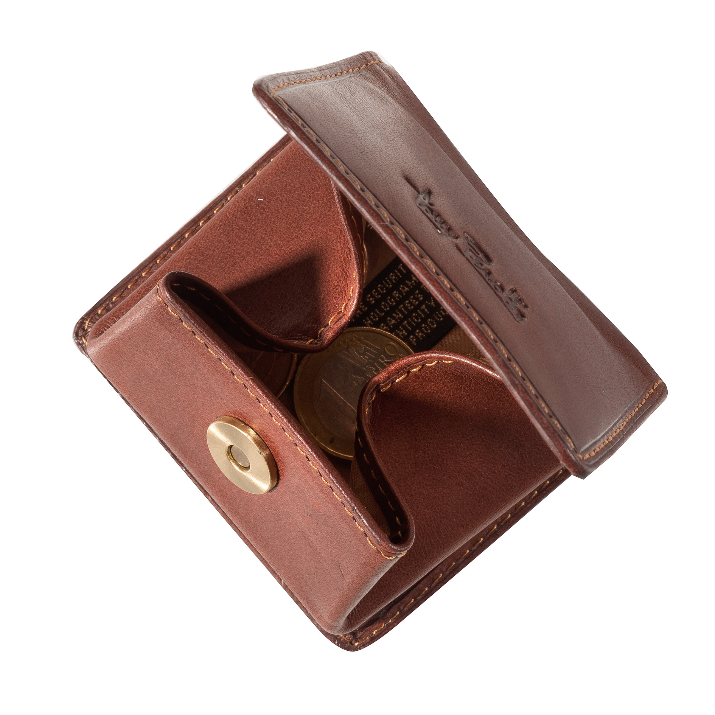 Coin purse with magnetic closure, Dark Brown