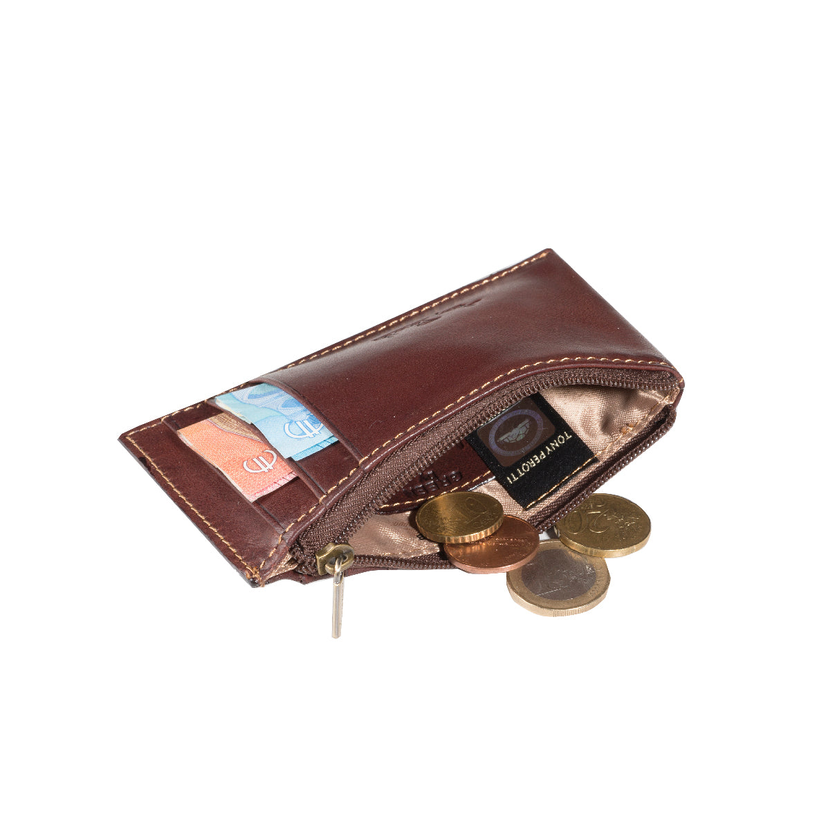 Creditcard zip wallet, Dark Brown