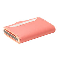 Tony Perotti Furbo pink leather card holder, back view