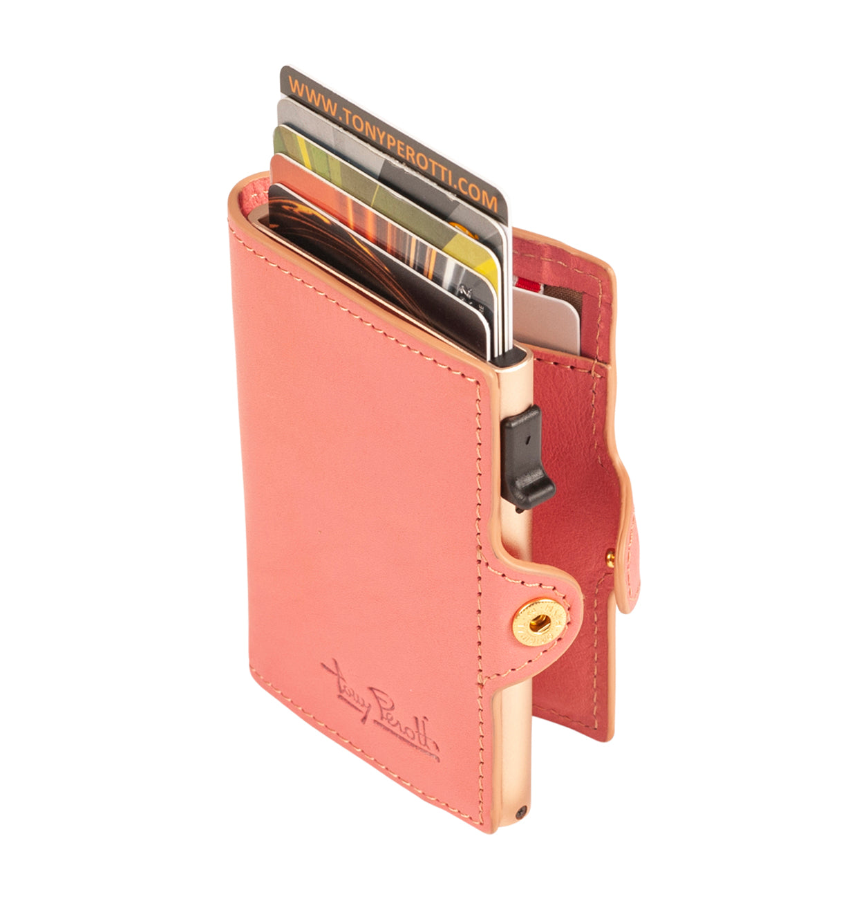 Furbo pink card holder, front view