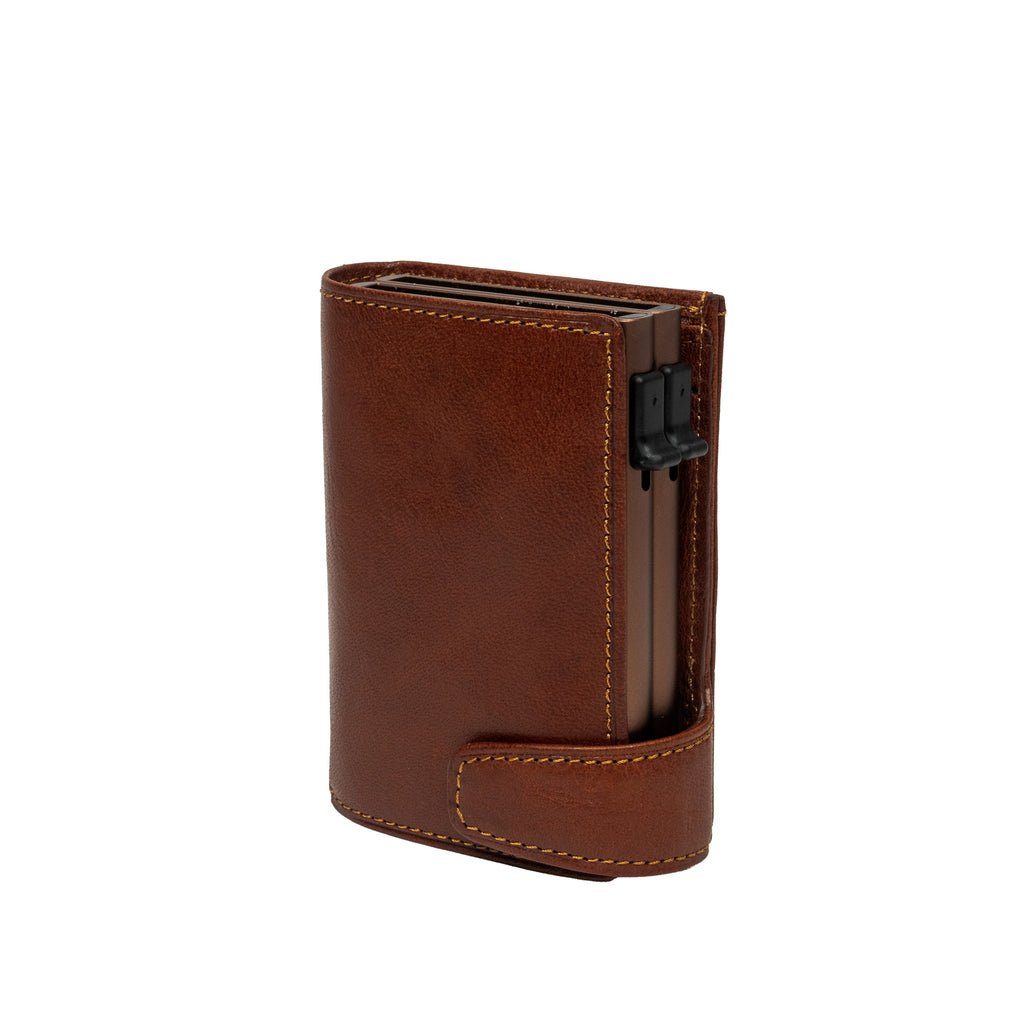 Double Card holder RFID Brown