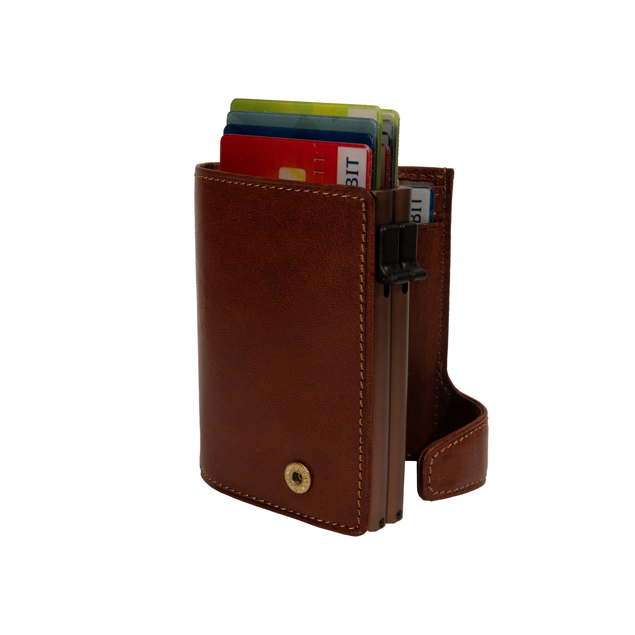 Double Card holder RFID Brown