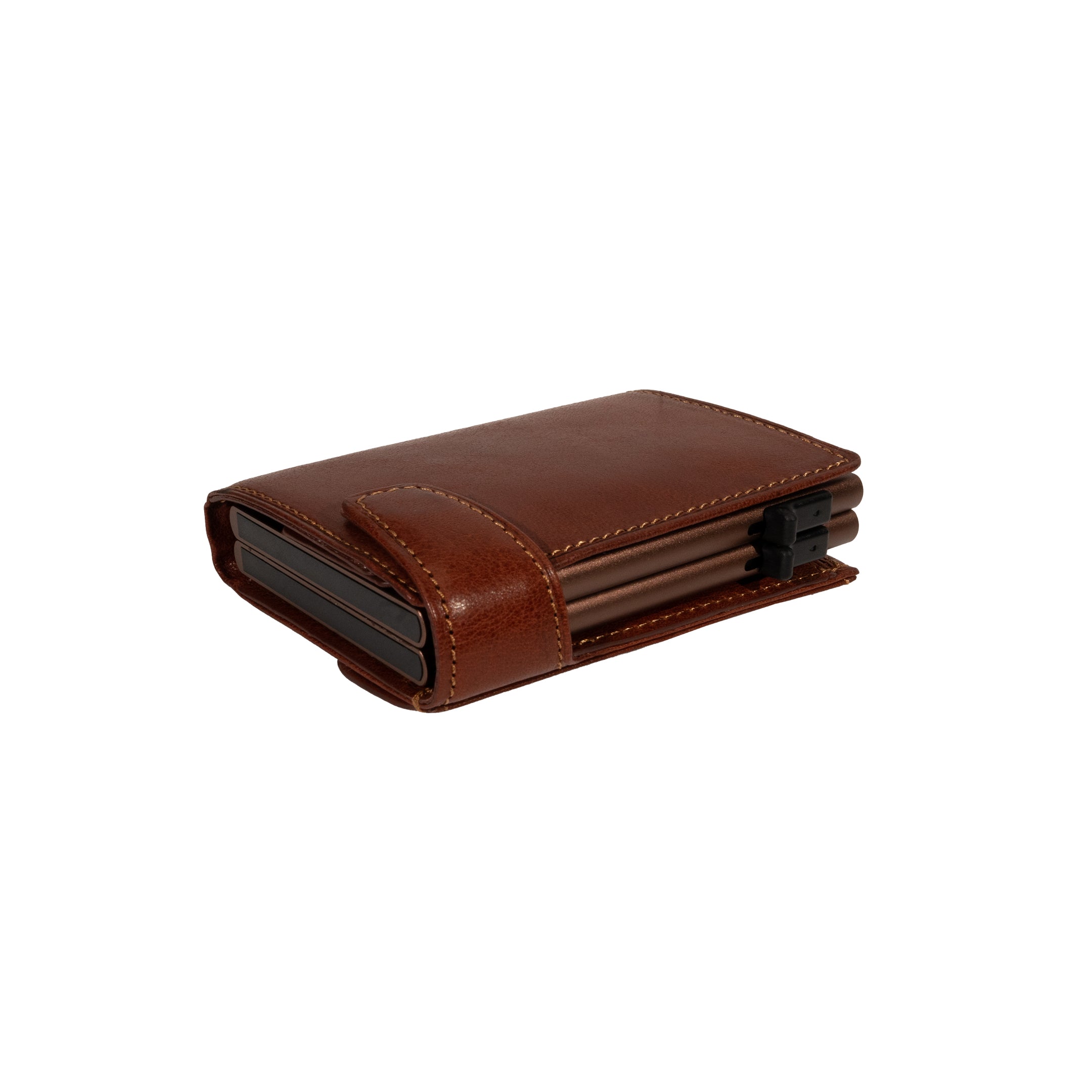 Double Card holder RFID Brown