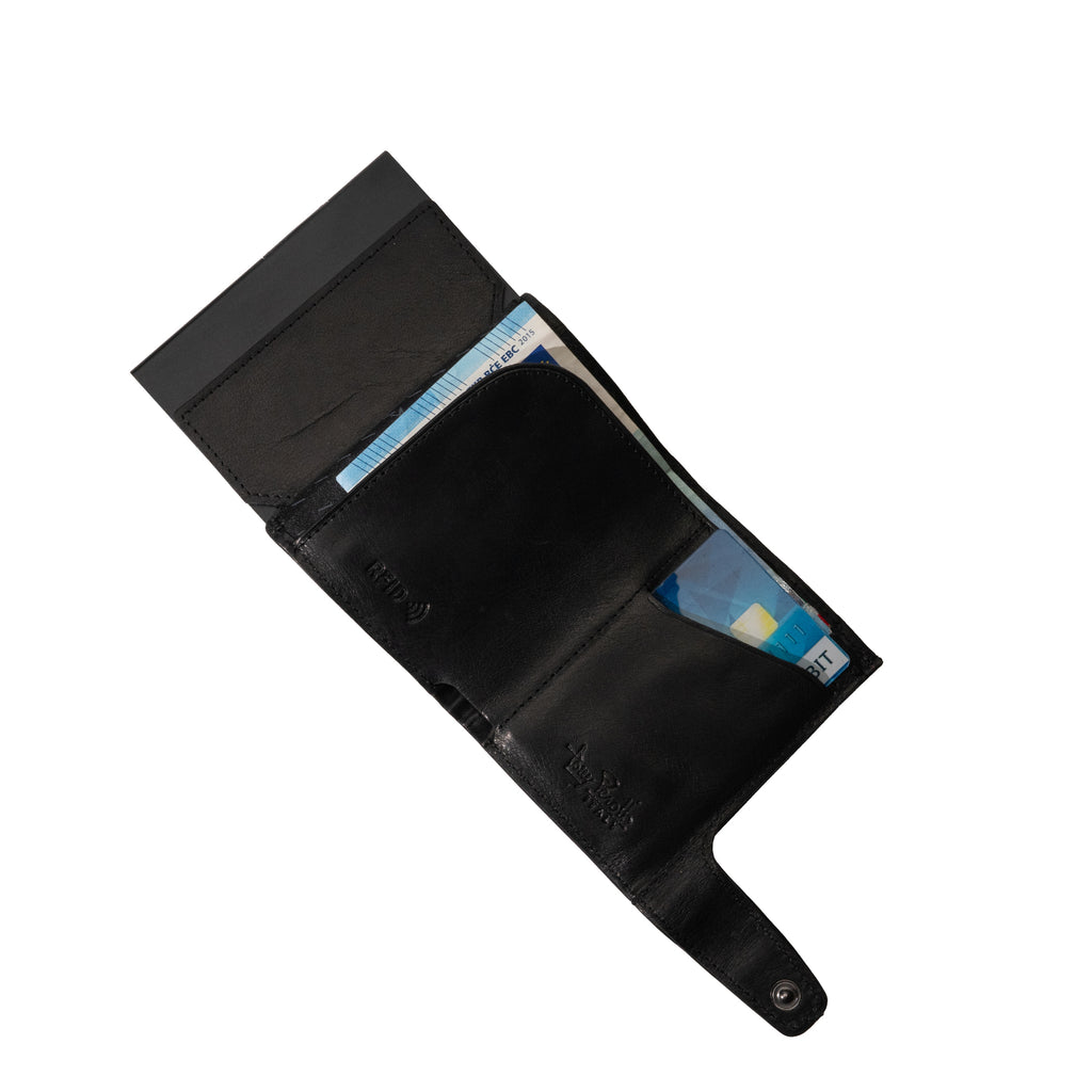 Double Card holder RFID Black