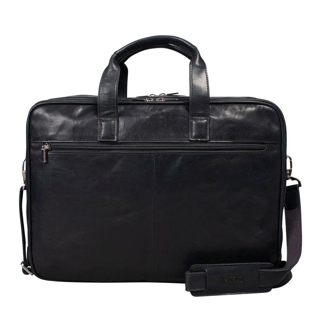2 compartment Laptop briefcase 42cm Black