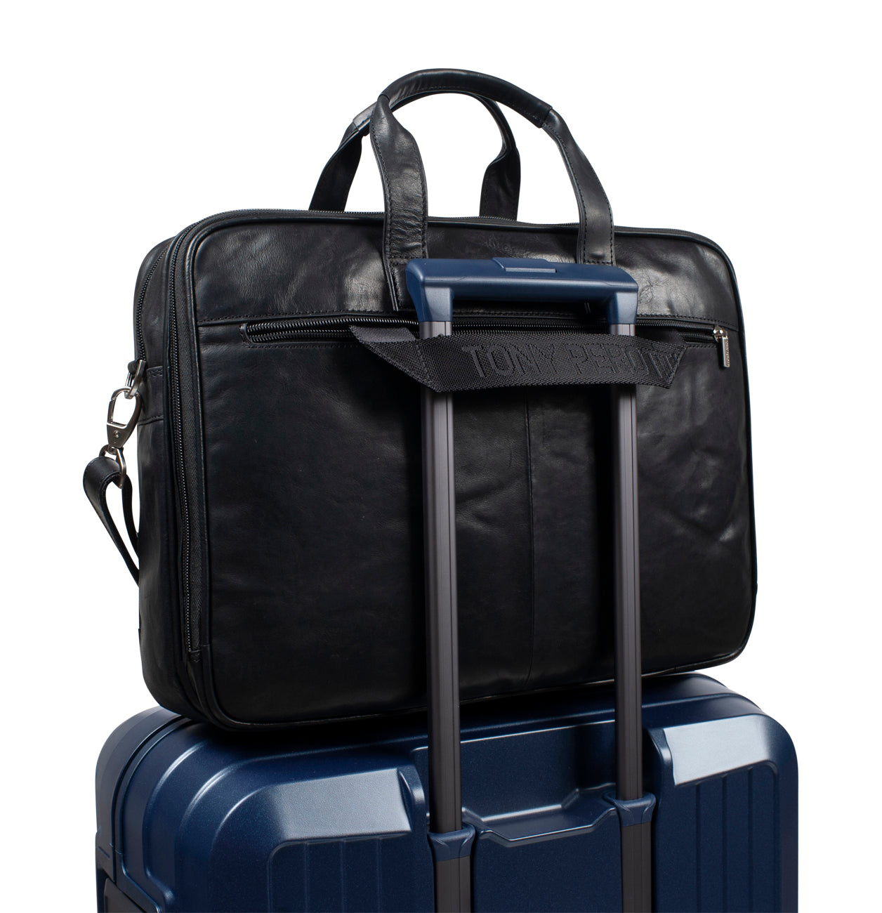 2 compartment Laptop briefcase 42cm Black