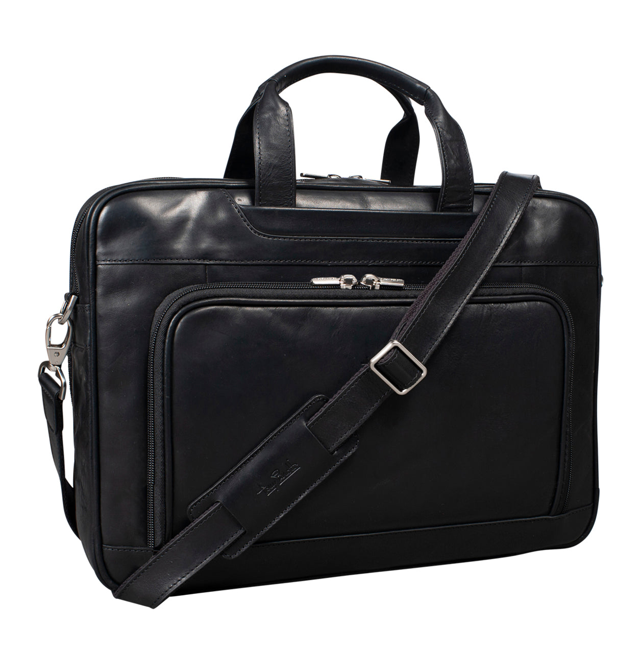 2 compartment Laptop briefcase 42cm Black