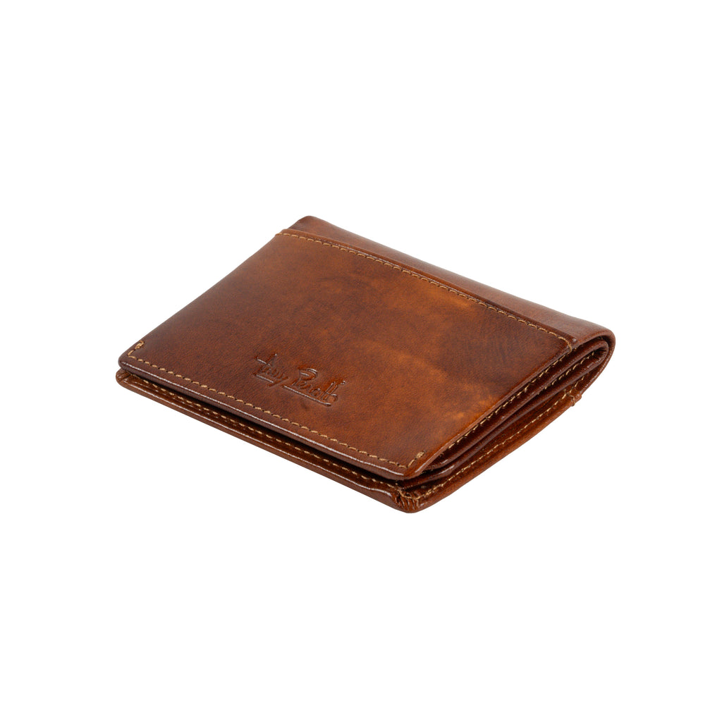 Tony Perotti Van Gogh cognac leather wallet, front view