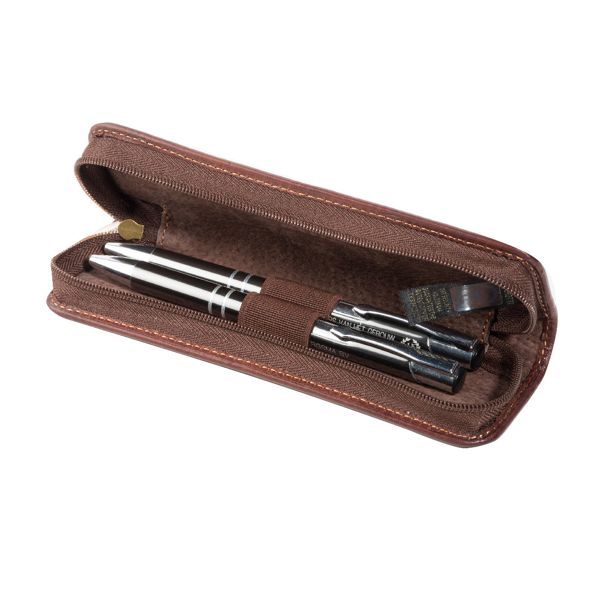 PENCIL CASE Dark Brown 2 pens
