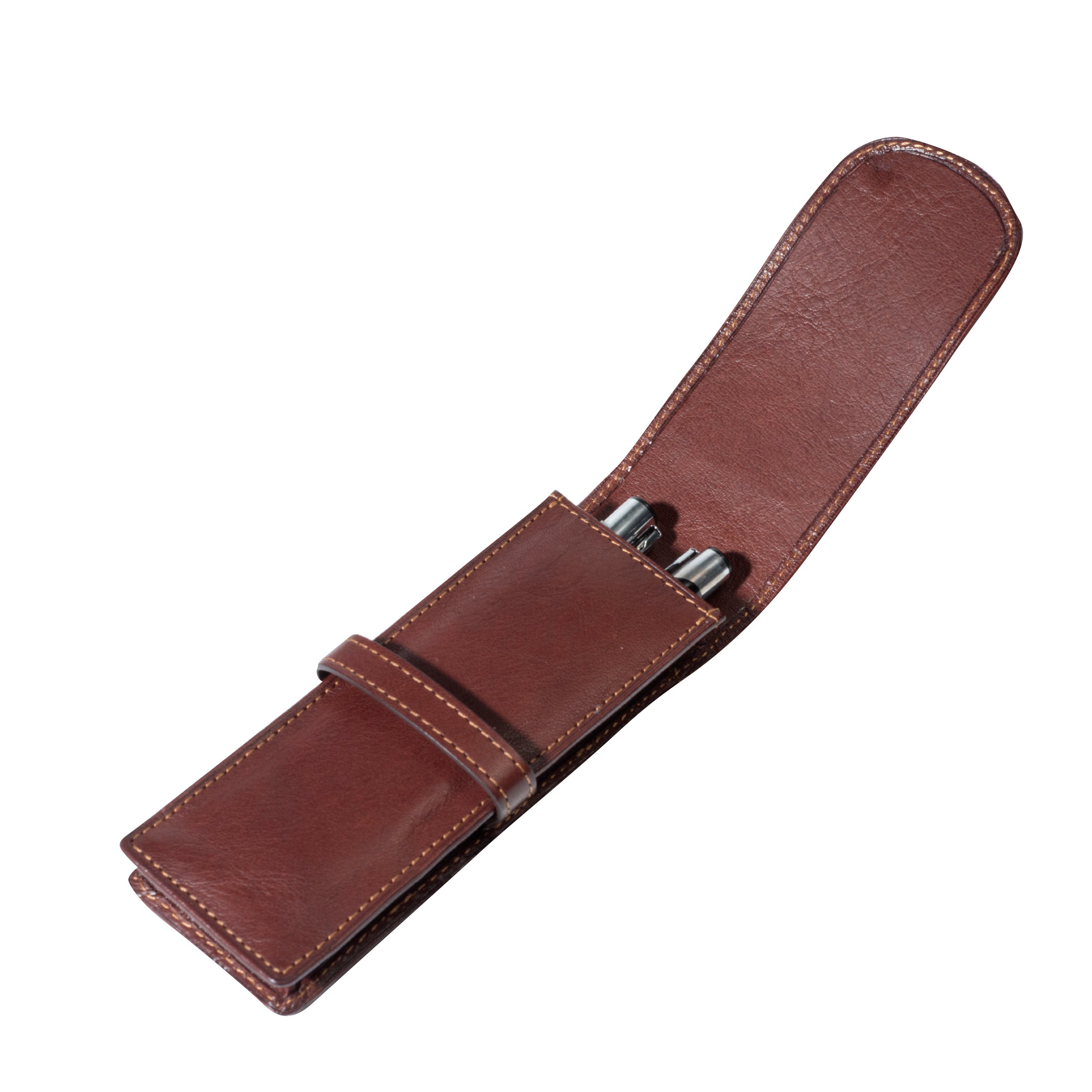 PENCIL CASE Dark Brown 2 pens