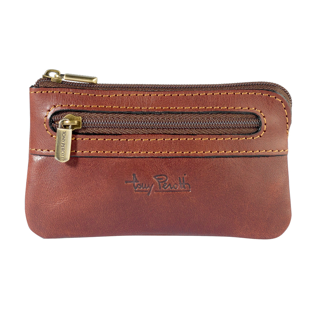 Key pouch with zipper and coin pocket