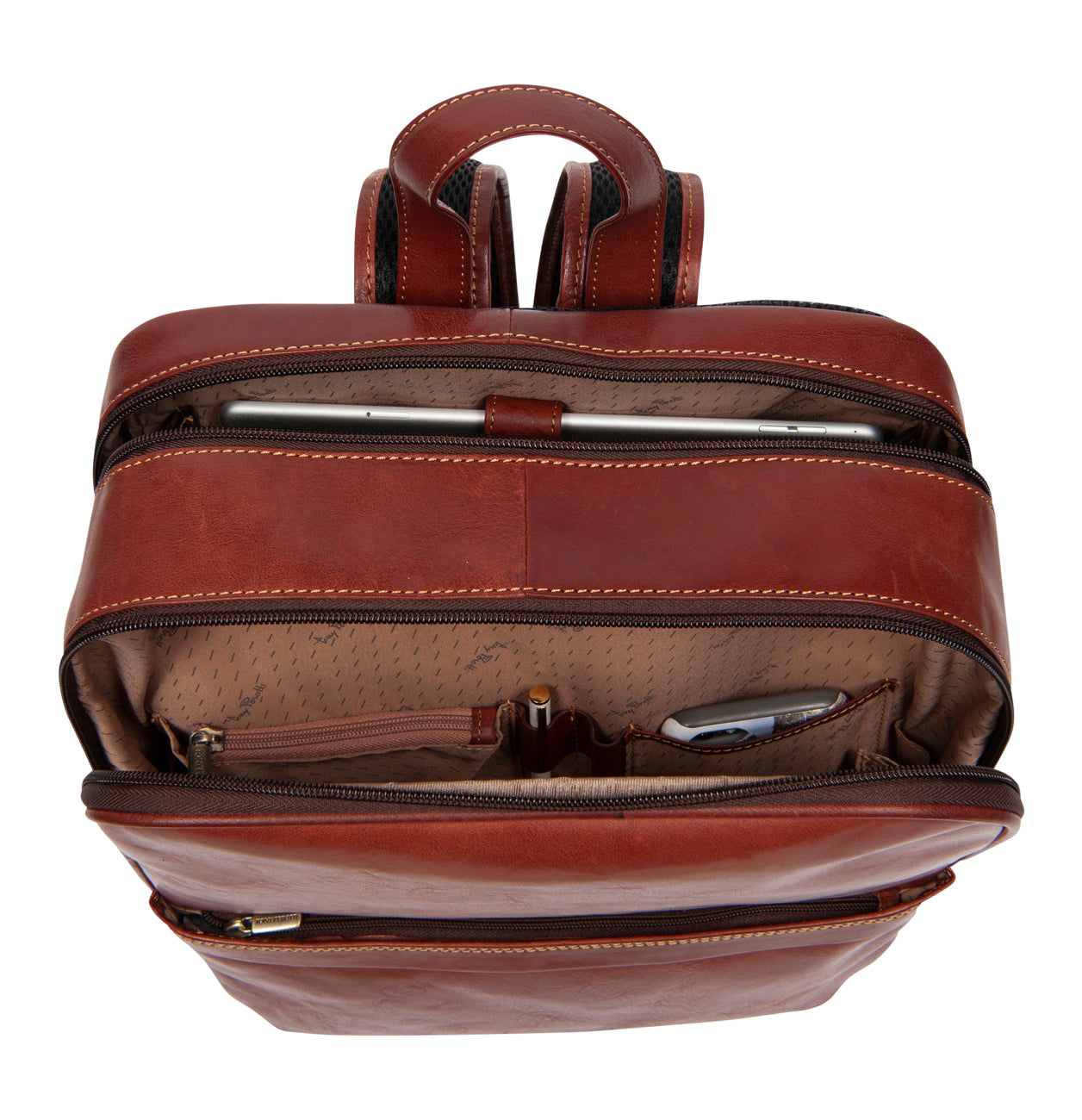 2 Compartment business backpack Brown