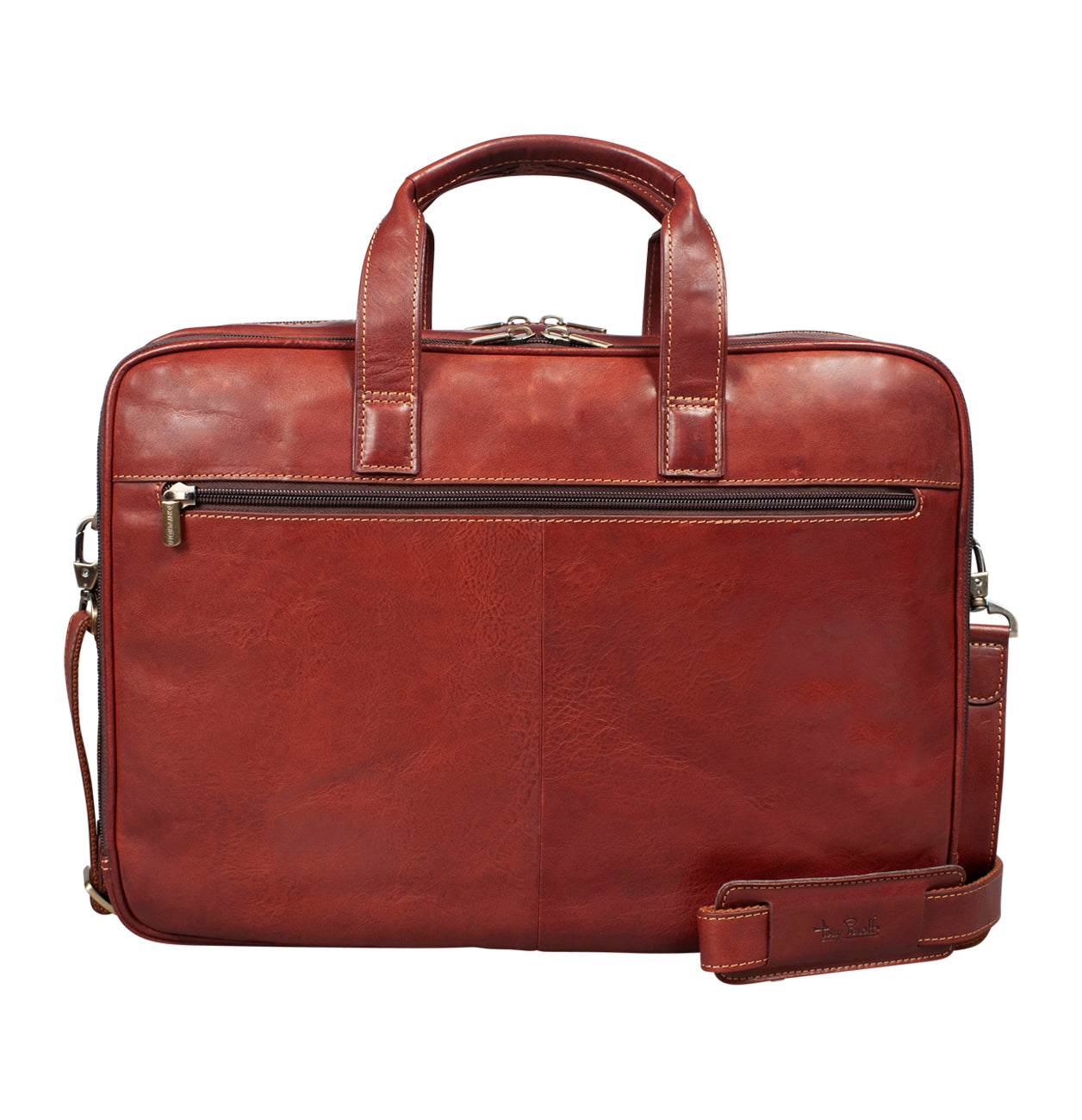 2 compartment Laptop briefcase 42cm Brown